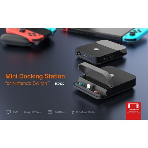 Док-станція J5create JCD620 Docking Station for Nintendo Switch USB Type-C (JCD620-N) Black купити в Україні | Telemart фото