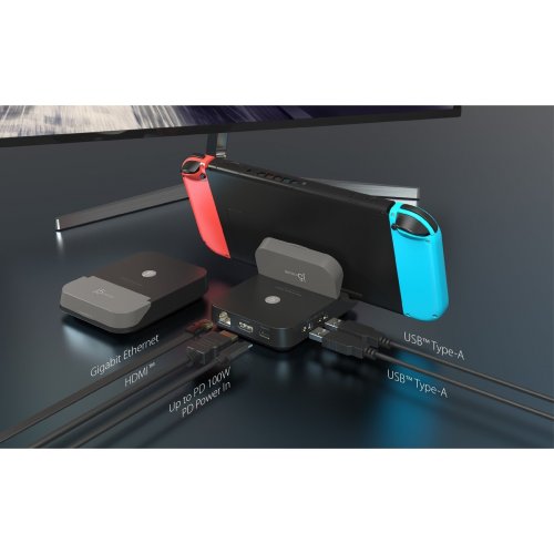 Док-станція J5create JCD620 Docking Station for Nintendo Switch USB Type-C (JCD620-N) Black купити в Україні | Telemart фото