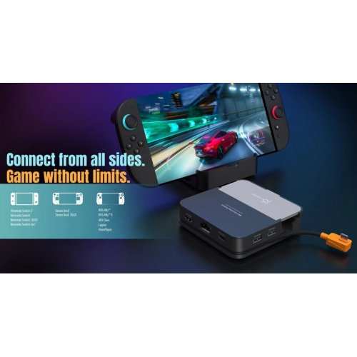 Док-станція J5create JCD624 Docking Station for Nintendo Switch 2 / Steam Deck USB Type-C (JCD624-N) Black купити в Україні | Telemart фото