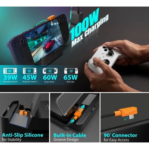 Док-станція J5create JCD624 Docking Station for Nintendo Switch 2 / Steam Deck USB Type-C (JCD624-N) Black купити в Україні | Telemart фото
