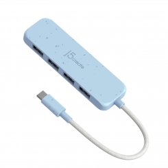 USB-хаб J5create JCH341E USB Type-C 4 in 1 (JCH341EC-N) Cyan