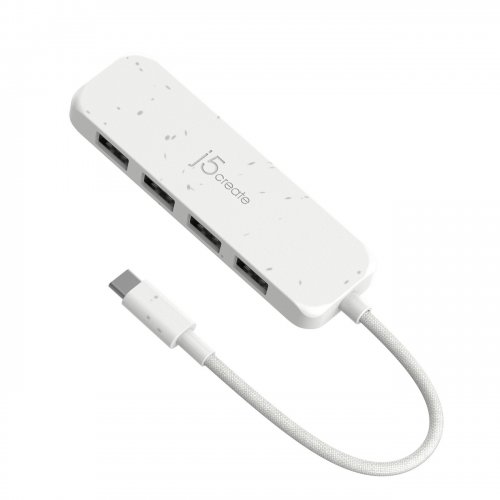 USB-хаб J5create JCH341E USB Type-C 4 in 1 (JCH341EW-N) Pure White купити в Україні | Telemart фото