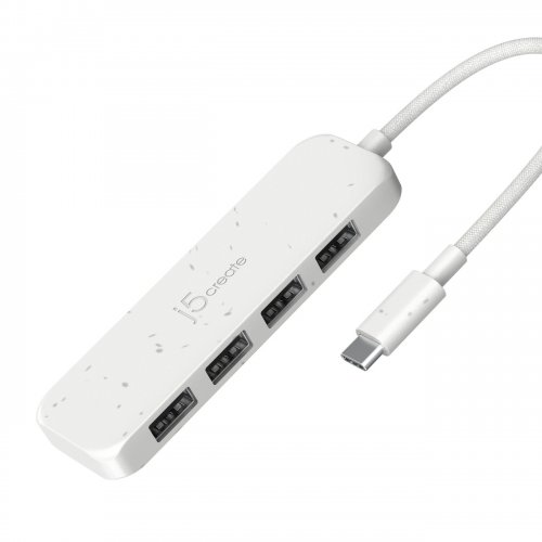 USB-хаб J5create JCH341E USB Type-C 4 in 1 (JCH341EW-N) Pure White купити в Україні | Telemart фото