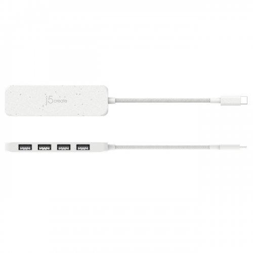 USB-хаб J5create JCH341E USB Type-C 4 in 1 (JCH341EW-N) Pure White купити в Україні | Telemart фото