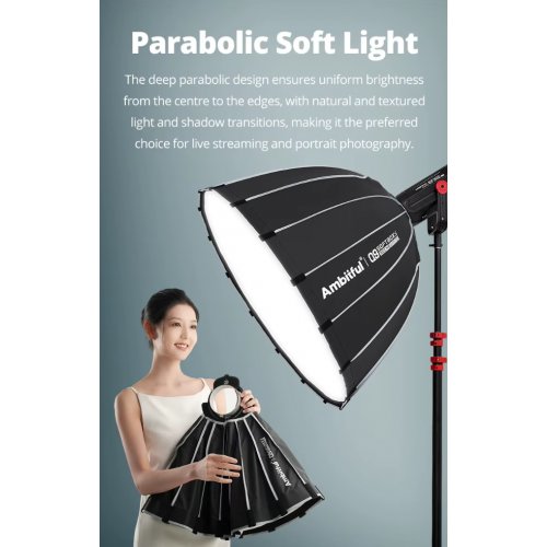 Софтбокс Ambitful Q9-90 with grid 90cm One-click Installation Parabolic Softbox (6974660944810) купить в Украине | Telemart фото