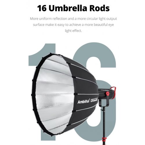 Софтбокс Ambitful Q9-90 with grid 90cm One-click Installation Parabolic Softbox (6974660944810) купить в Украине | Telemart фото
