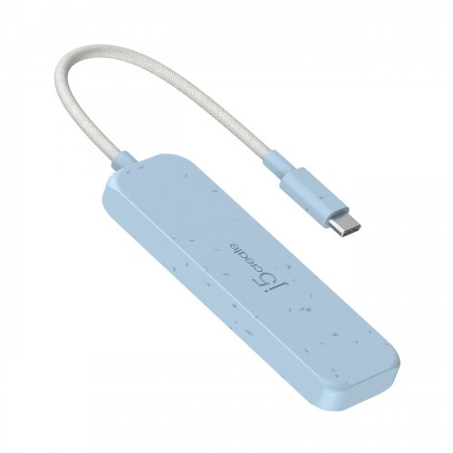 USB-хаб J5create JCH342E USB Type-C 4 in 1 (JCH342EC-N) Cyan купити в Україні | Telemart фото