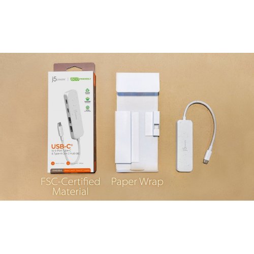 USB-хаб J5create JCH342E USB Type-C 4 in 1 (JCH342ER-N) Misty Rose купити в Україні | Telemart фото