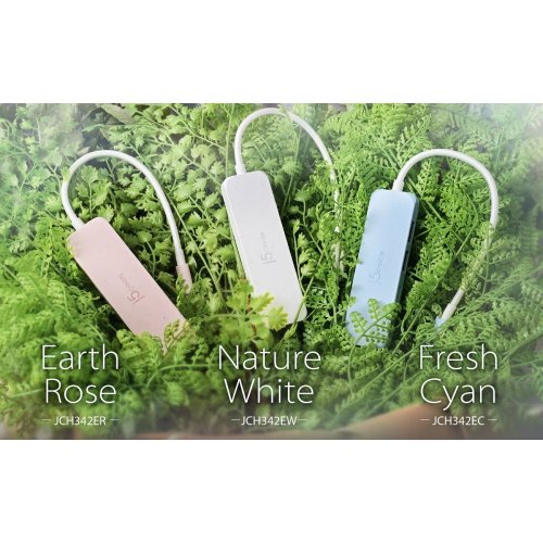 USB-хаб J5create JCH342E USB Type-C 4 in 1 (JCH342ER-N) Misty Rose купити в Україні | Telemart фото