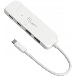 USB-хаб J5create JCH342E USB Type-C 4 in 1 (JCH342EW-N) Pure White