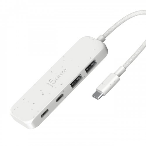 USB-хаб J5create JCH342E USB Type-C 4 in 1 (JCH342EW-N) Pure White купити в Україні | Telemart фото