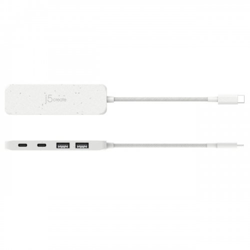 USB-хаб J5create JCH342E USB Type-C 4 in 1 (JCH342EW-N) Pure White купити в Україні | Telemart фото