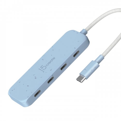 USB-хаб J5create JCH345E USB Type-C 4 in 1 (JCH345EC-N) Fresh Cyan купити в Україні | Telemart фото