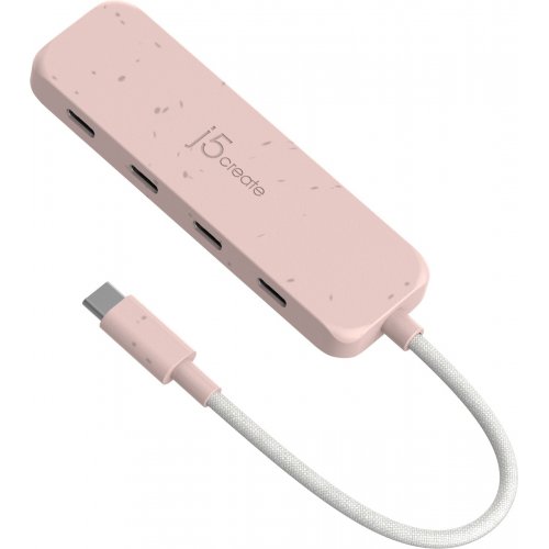 USB-хаб J5create JCH345E USB Type-C 4 in 1 (JCH345ER-N) Earth Rose купить в Украине | Telemart фото