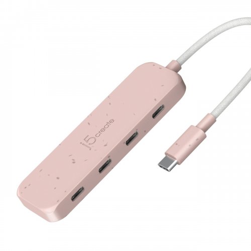 USB-хаб J5create JCH345E USB Type-C 4 in 1 (JCH345ER-N) Earth Rose купить в Украине | Telemart фото