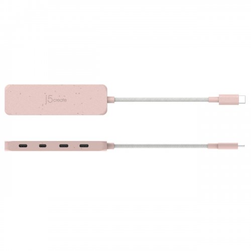 USB-хаб J5create JCH345E USB Type-C 4 in 1 (JCH345ER-N) Earth Rose купить в Украине | Telemart фото