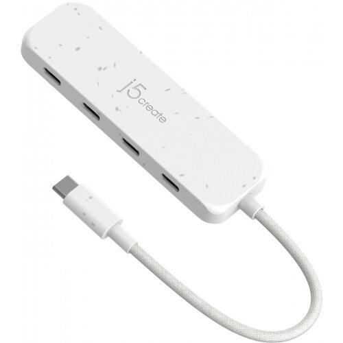 USB-хаб J5create JCH345E USB Type-C 4 in 1 (JCH345EW-N) Nature White купити в Україні | Telemart фото