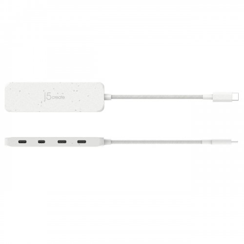 USB-хаб J5create JCH345E USB Type-C 4 in 1 (JCH345EW-N) Nature White купити в Україні | Telemart фото