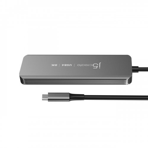 USB-хаб J5create JCH453 USB Type-C 5 in 1 (JCH453-N) Space Gray купити в Україні | Telemart фото