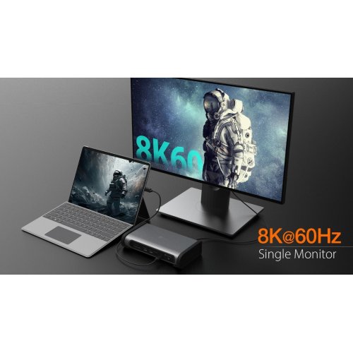 Док-станція J5create JTD568 Docking Station Thunderbolt 4 15 in 1 (JTD568-EN) Space Gray купити в Україні | Telemart фото