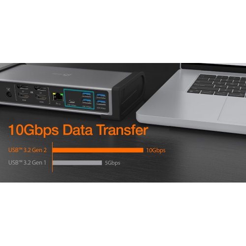 Док-станція J5create JTD568 Docking Station Thunderbolt 4 15 in 1 (JTD568-EN) Space Gray купити в Україні | Telemart фото