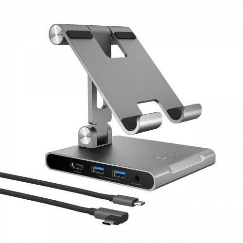 Док-станция J5create JTS224 Docking Station for iPad USB Type-C 8 in 1 (JTS224-N) Grey купить в Украине | Telemart фото