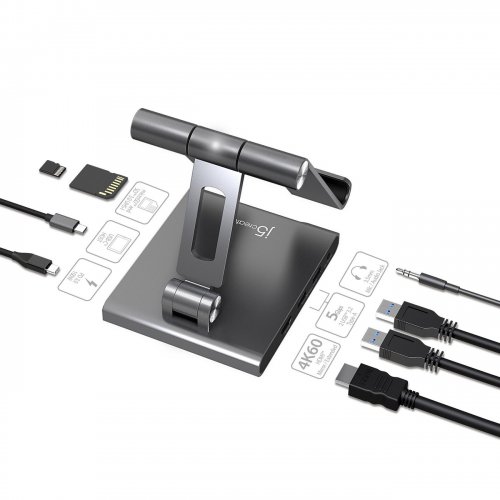 Док-станция J5create JTS224 Docking Station for iPad USB Type-C 8 in 1 (JTS224-N) Grey купить в Украине | Telemart фото
