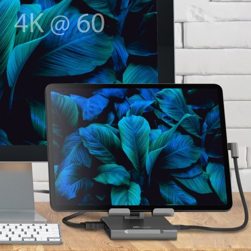 Док-станция J5create JTS224 Docking Station for iPad USB Type-C 8 in 1 (JTS224-N) Grey купить в Украине | Telemart фото