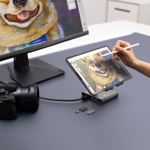 Док-станция J5create JTS224 Docking Station for iPad USB Type-C 8 in 1 (JTS224-N) Grey купить в Украине | Telemart фото