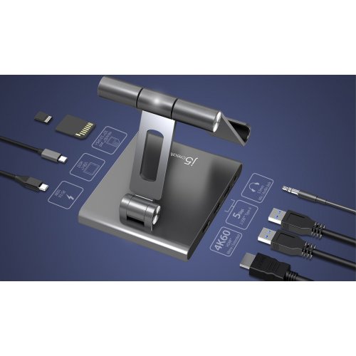 Док-станция J5create JTS224 Docking Station for iPad USB Type-C 8 in 1 (JTS224-N) Grey купить в Украине | Telemart фото