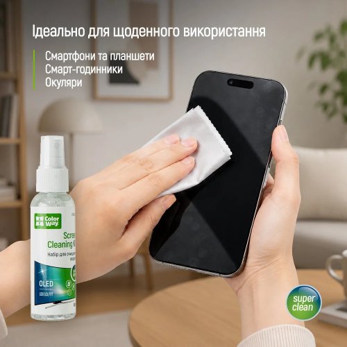 Набір для чищення ColorWay 2 in 1 Cleaning Kit 60ml (CW-2615) купити в Україні | Telemart фото