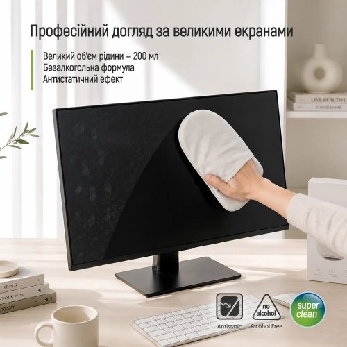 Набір для чищення ColorWay 2 in 1 Large Cleaning Kit 200ml + Glove (CW-2200) купити в Україні | Telemart фото