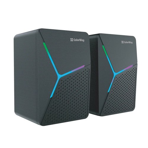 Акустична система ColorWay 2.0 LED USB (CW-SPU01BK) Black купити в Україні | Telemart фото