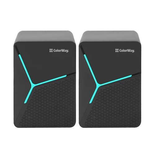 Акустична система ColorWay 2.0 LED USB (CW-SPU01BK) Black купити в Україні | Telemart фото