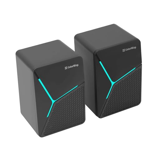 Акустична система ColorWay 2.0 LED USB (CW-SPU01BK) Black купити в Україні | Telemart фото