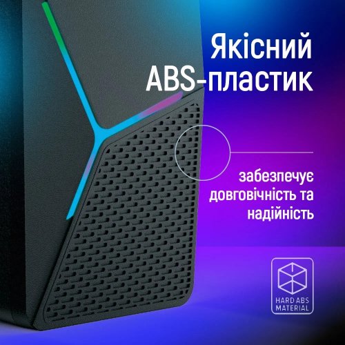 Акустична система ColorWay 2.0 LED USB (CW-SPU01BK) Black купити в Україні | Telemart фото