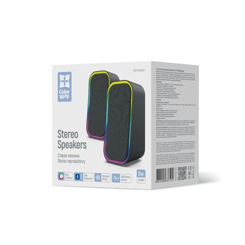 Акустическая система ColorWay Aura 2.0 USB/Bluetooth (CW-SPU02GR) Gray купить в Украине | Telemart фото