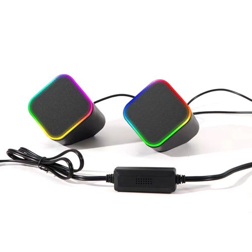 Акустическая система ColorWay Cubix 2.0 RGB USB (CW-SPU05BK) Black купить в Украине | Telemart фото