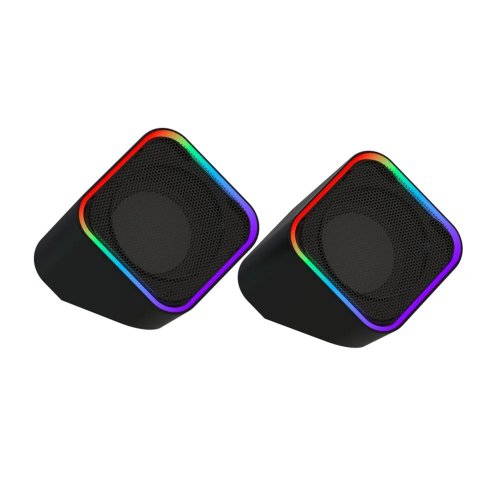Акустическая система ColorWay Cubix 2.0 RGB USB (CW-SPU05BK) Black купить в Украине | Telemart фото