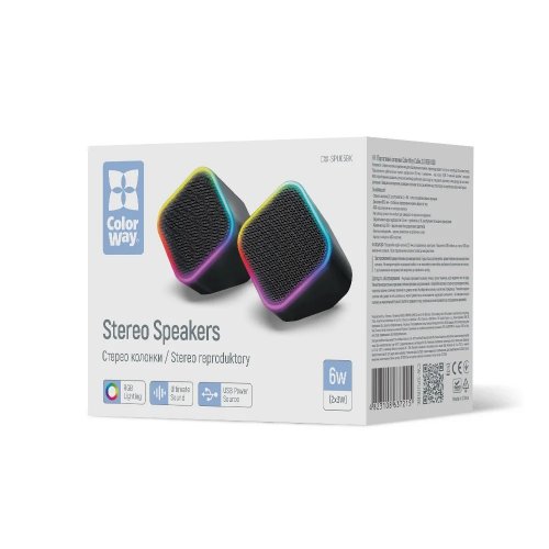 Акустическая система ColorWay Cubix 2.0 RGB USB (CW-SPU05BK) Black купить в Украине | Telemart фото