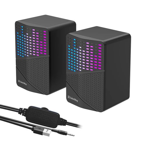 Акустична система ColorWay SoundWave 2.0 RGB USB (CW-SPU06BK) Black купити в Україні | Telemart фото