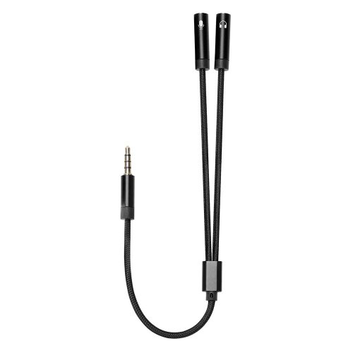 Розгалужувач ColorWay 3.5mm AM to 2 x 3.5mm AF 0.28m (CW-AD-J2FJ) Black купити в Україні | Telemart фото