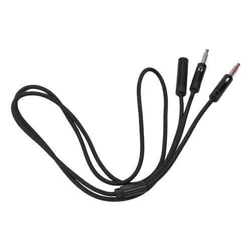 Розгалужувач ColorWay 3.5mm AF to 2 x 3.5mm AM 1m (CW-AD-J2MJ) Black купити в Україні | Telemart фото