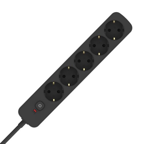 Мережевий фільтр ColorWay 2 м 5 розеток (CW-PSEA1052BK) Black купити в Україні | Telemart фото