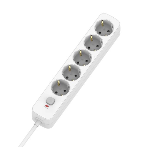 Мережевий фільтр ColorWay 5 м 5 розеток (CW-PSEA1655W) White купити в Україні | Telemart фото