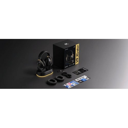 Уцінка навушники MCHOSE V9 Turbo+ Wireless (HW-V9-10) Black/Gold (Розкрита упаковка, 905922) купити в Україні | Telemart фото