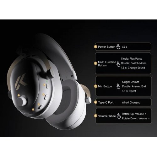 Уцінка навушники MCHOSE V9 Turbo+ Wireless (HW-V9-10) Black/Gold (Розкрита упаковка, 905922) купити в Україні | Telemart фото
