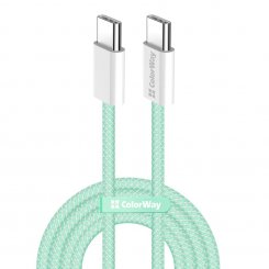 Кабель ColorWay USB Type-C to USB Type-C 60W 1m (CW-CBPDCC061-G) Green