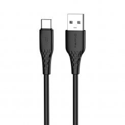 Кабель ColorWay USB to USB Type-C 3A 1m (CW-CBUC094-BK) Black