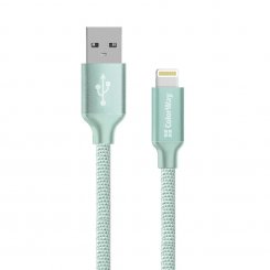 Кабель ColorWay USB to Lightning 2.4A 2m (CW-CBUL007-MT) Mint